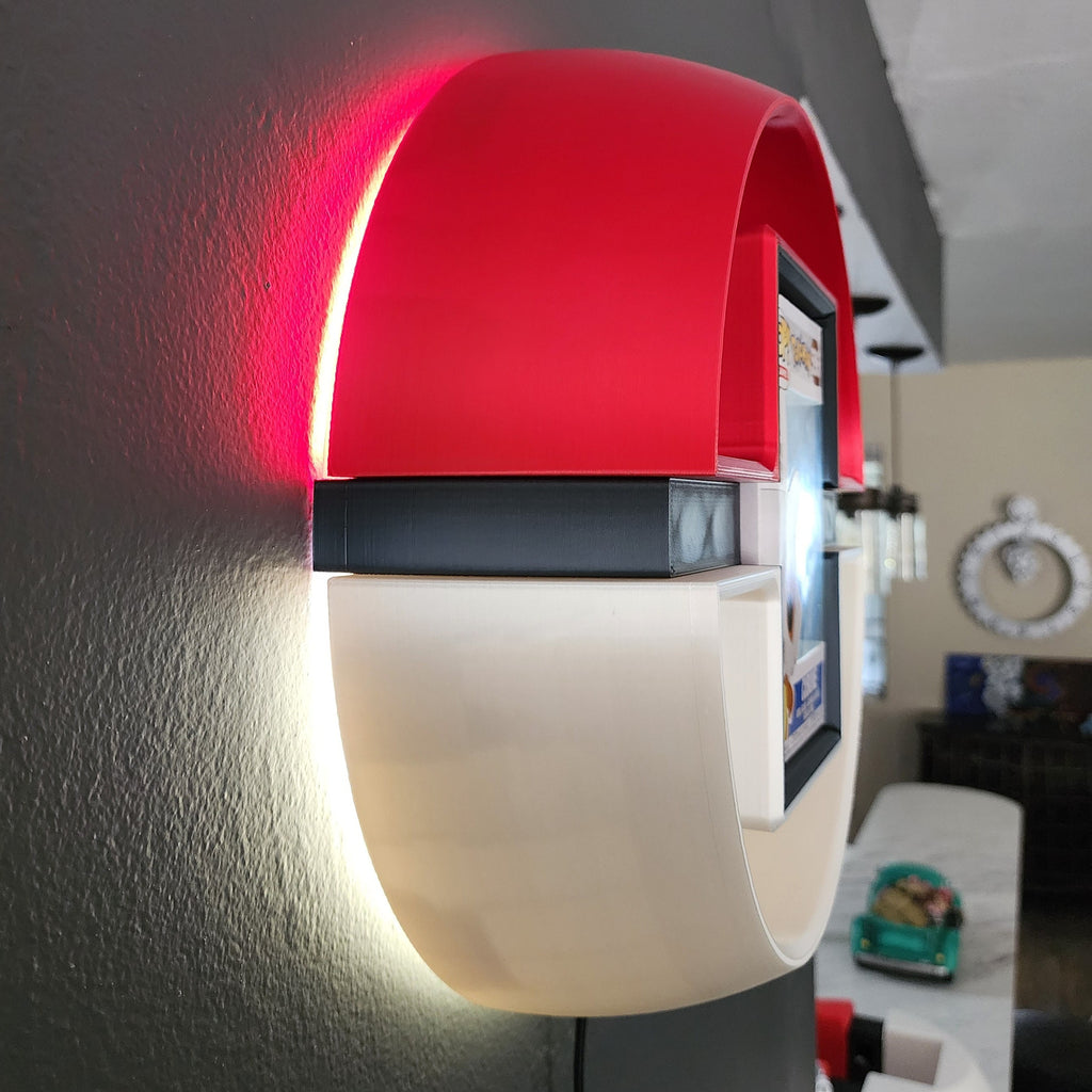 Poké Ball Inspired Light Up Wall Frame for Funko Pop!