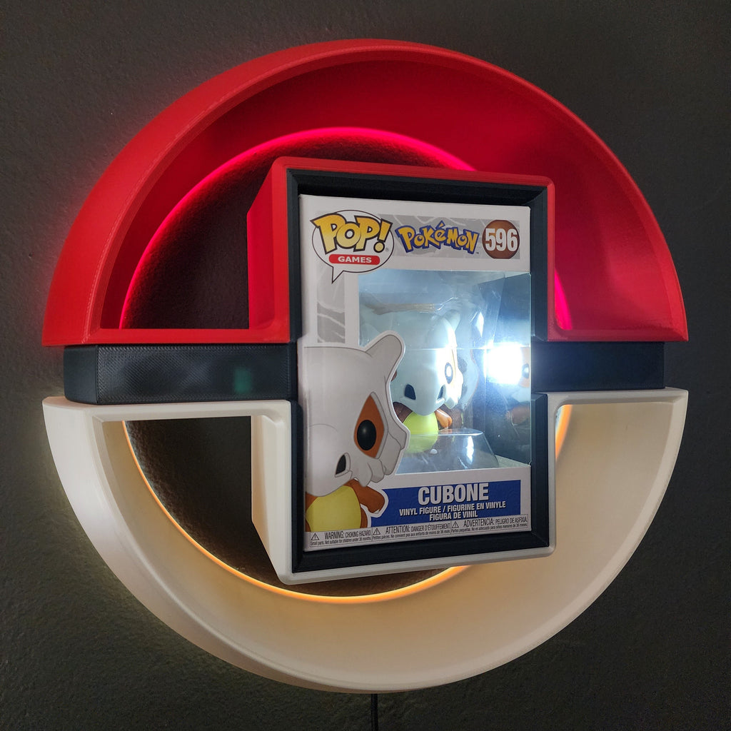 Poké Ball Inspired Light Up Wall Frame for Funko Pop!