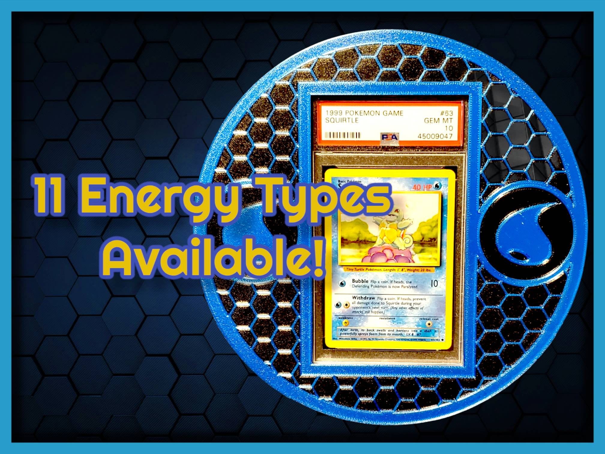 PokéFrames - 3D Printed Pokémon Graded Card Frames - Energy Frames (Ci ...